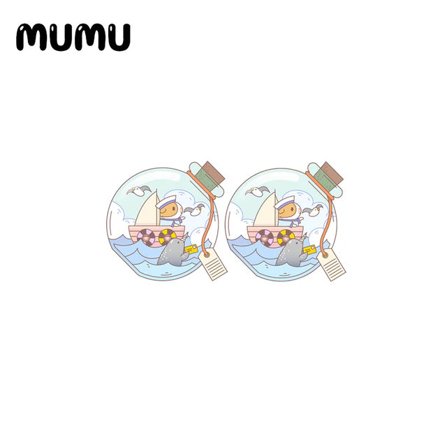 Guinea Pig in a Bottle Stud Earrings
