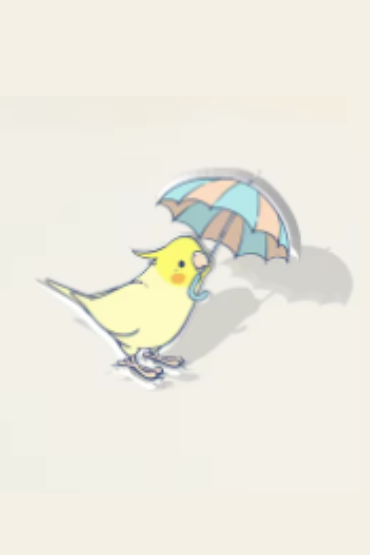Cockatiel With Umbrella Pin