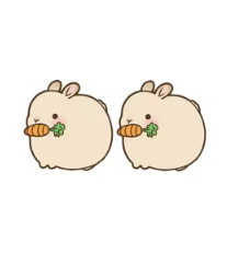 Plump Bunny Stud Earrings