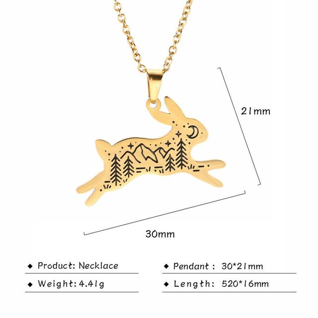 Leaping Forest Rabbit Necklace
