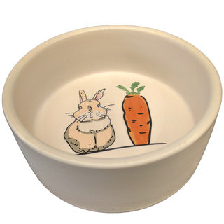 Frost Rabbit & Carrot Ceramic Bowl
