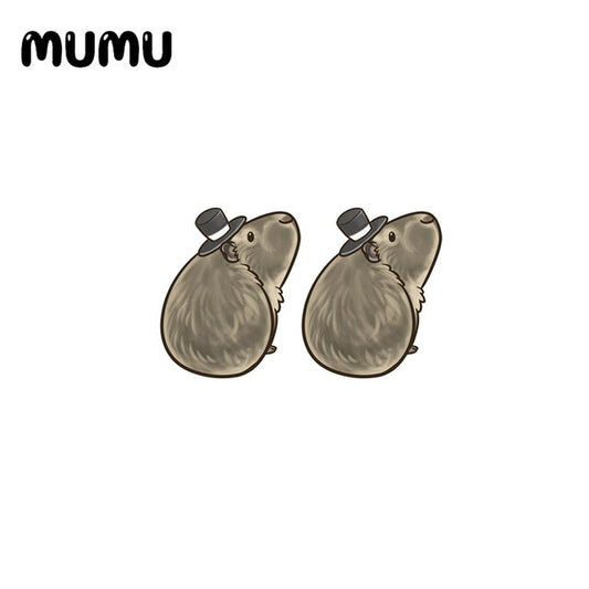 Fancy Guinea Pig Stud Earrings