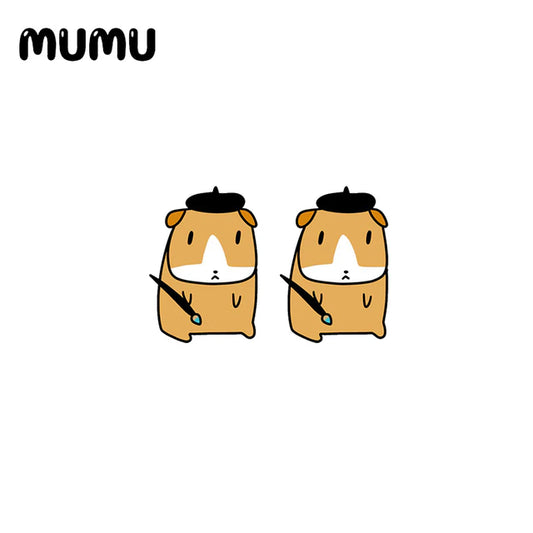 Artist Guinea Pig Stud Earrings