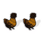 Cartoon Brown Fluffy Hen Stud Earrings