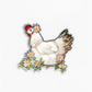 Hen In A Flower Nest Pin