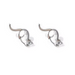 White With Grey Spots Rat Stud Earrings