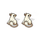 Cream Rat Stud Earrings