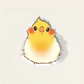 Fluffy Cockatiel Pin