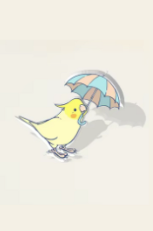 Cockatiel With Umbrella Pin