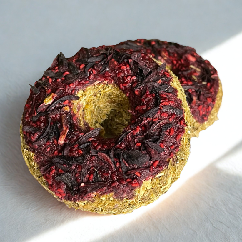 Raspberry Hibiscus Donut - Bunbun's Toy Box
