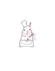 Chef Bunny Pin