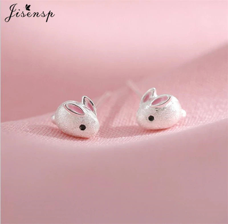 Silver Bun Bun Stud Earrings