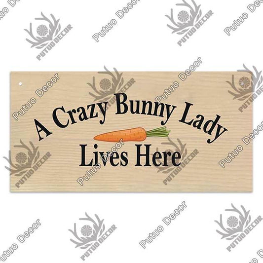 A Bunny Lady - Decorative Sign