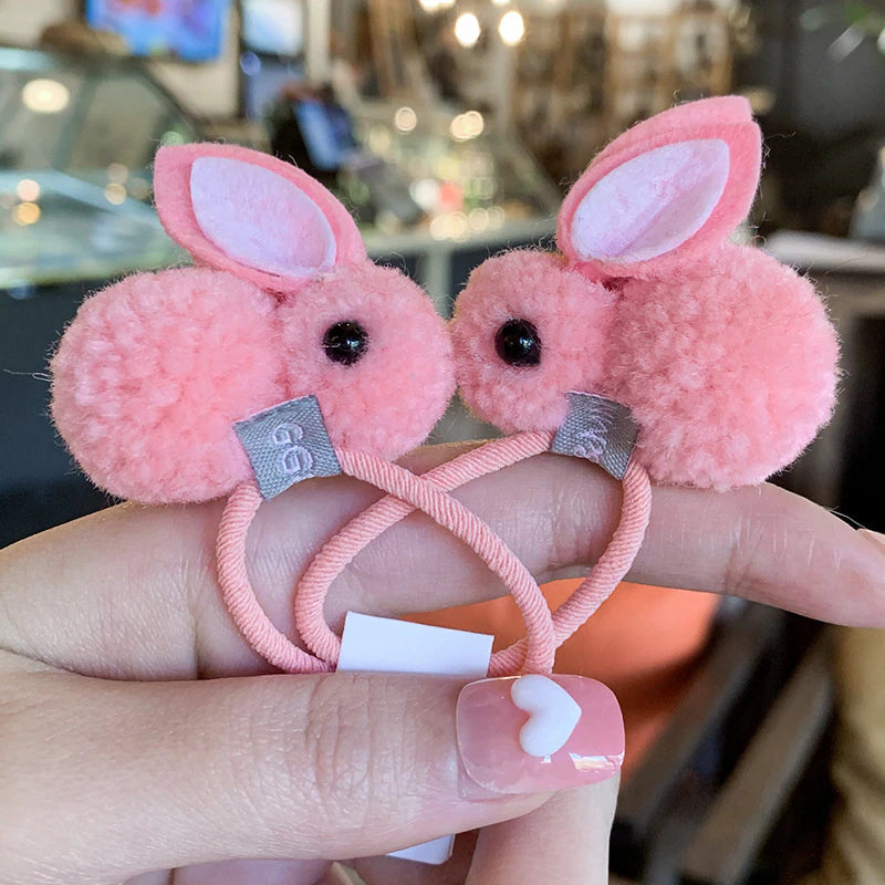 Pom Pom Bunny Hair-tie - 2 pack
