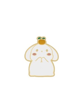White Lop with Orange Enamel Pin
