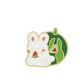 White Rabbit with Watermelon Enamel Pin