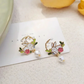 Rabbit with Blossom Stud Earrings