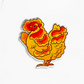 Red Fungi Hen Pin