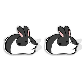 Bunny Loaf Stud Earrings - 1 pair