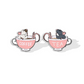Rats In Cups Stud Earrings