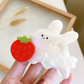 Bunny With Strawberry Hair Clip