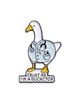 Trust Me I'm A Duckctor Pin