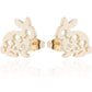 Floral Rabbit Stud Earrings