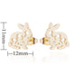 Floral Rabbit Stud Earrings
