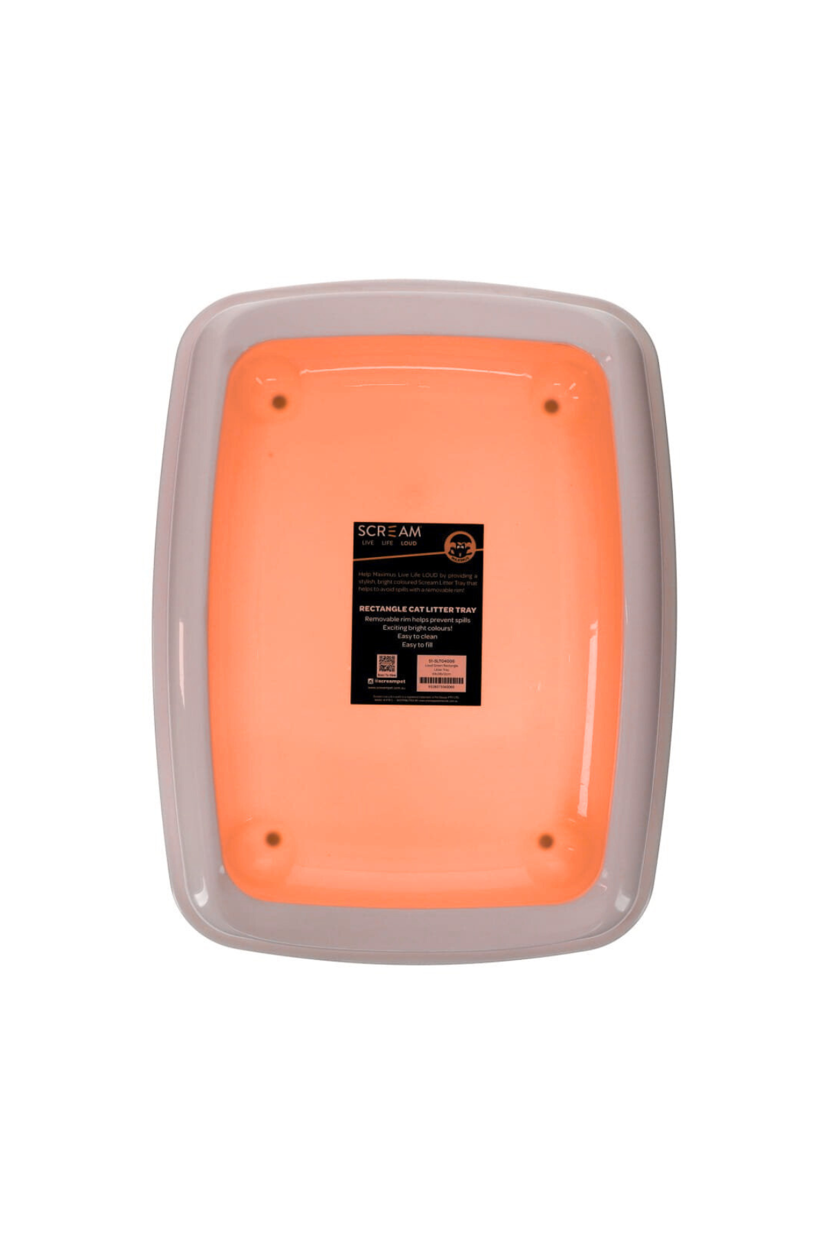 Rectangle Litter Tray - Orange