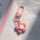 Bunny Keyring - Bunny Head in Flower