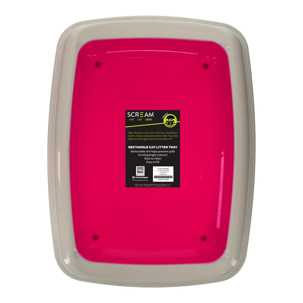 Rectangle Litter Tray - Pink