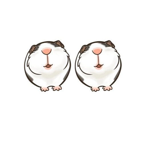 Big Nosed Guinea Pig Stud Earrings